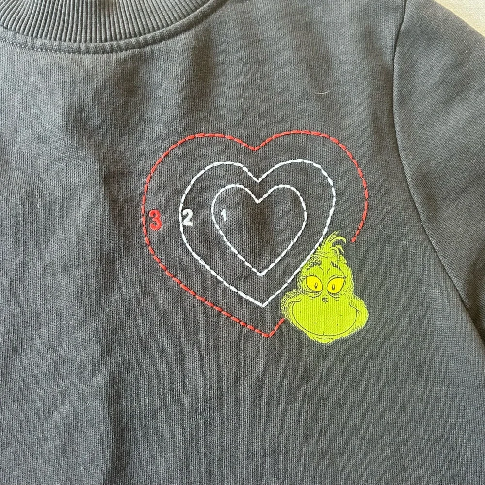 Hanna Andersson Dr. Seuss Grinch Embroidered Sweatshirt - Picture 2 of 2